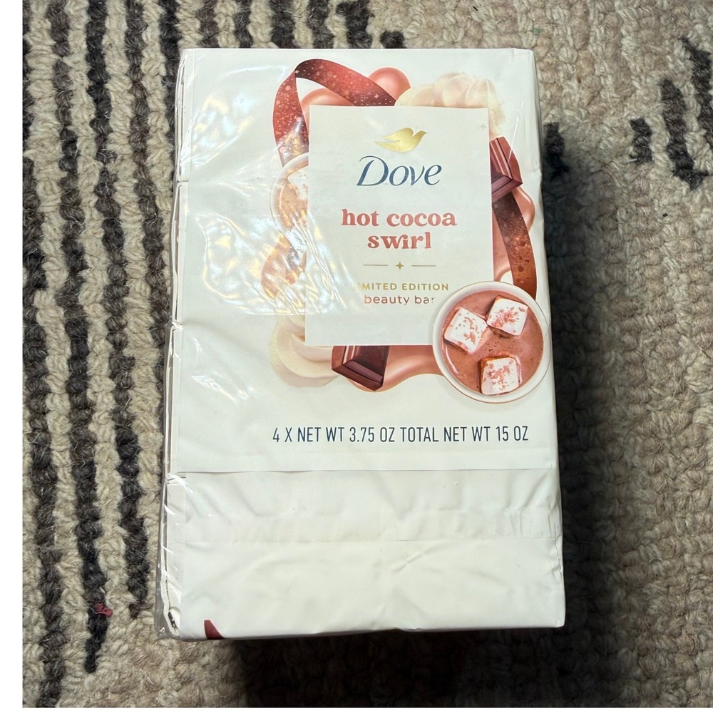 Dove Hot Cocoa Swirl Beauty Bar‎ 4 Pack Limited Edition Soap Set